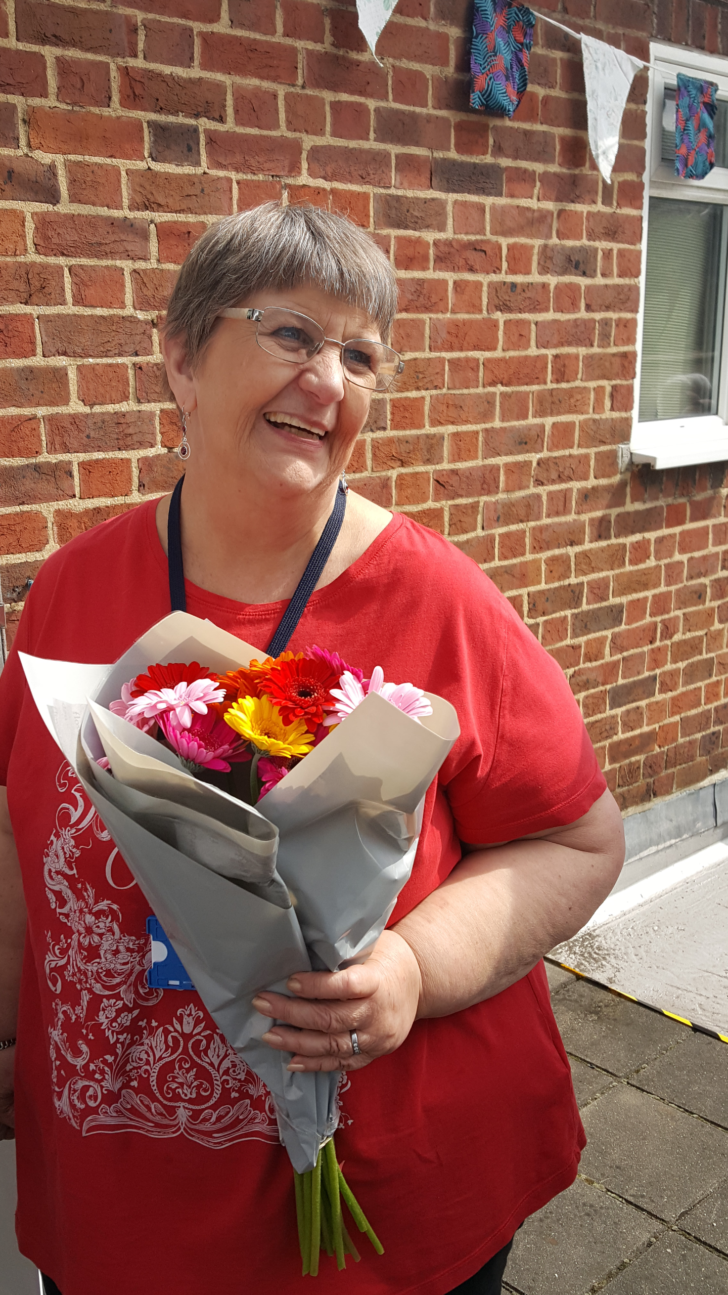 Ann with flowers