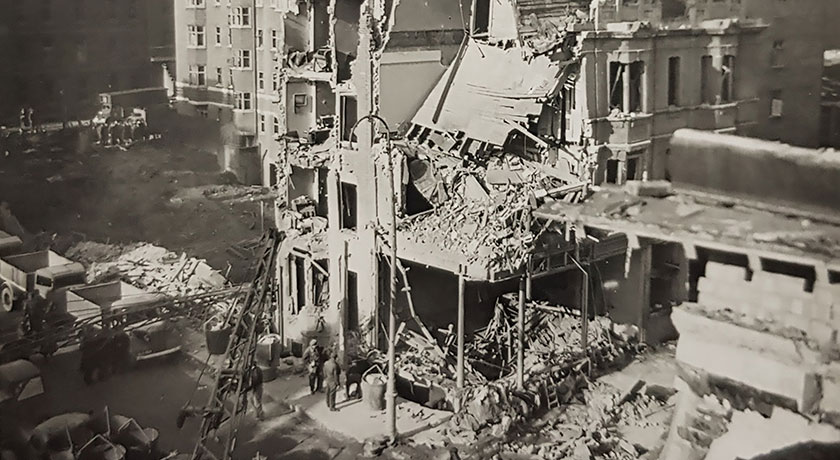 Bomb damage to Presbyterian Church House 1