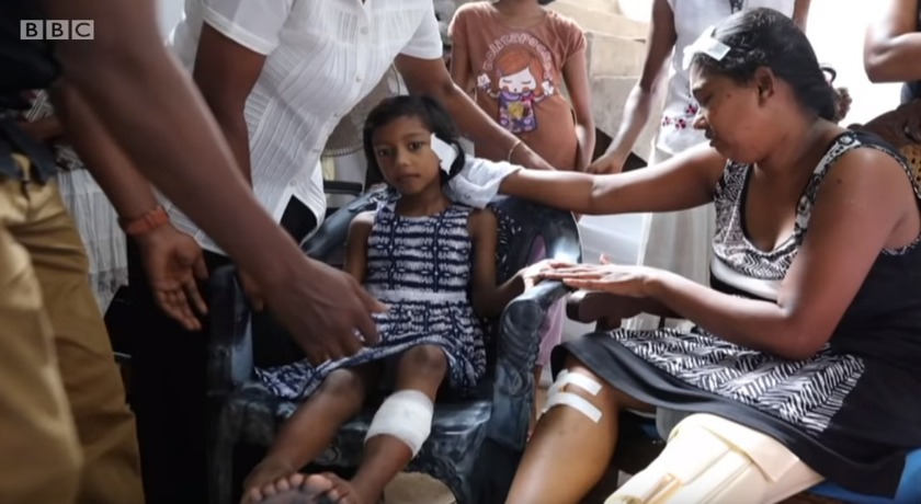 Injured people Sri Lanka credit BBC