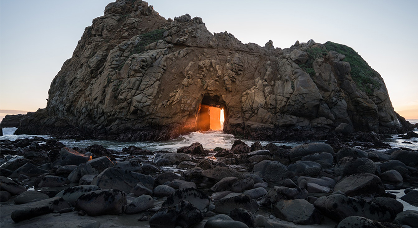 Light through the rock unsplash