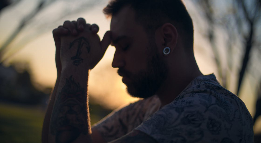 Man praying