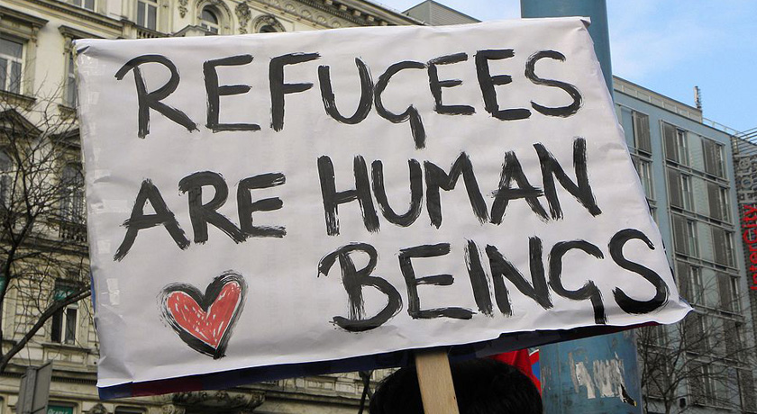 Refugees are human beings credit Haeferl