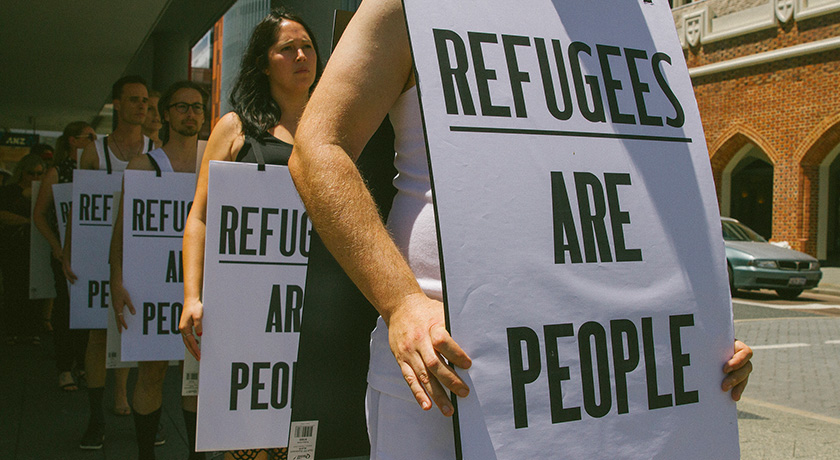 Refugees are people credit Louise Coghill