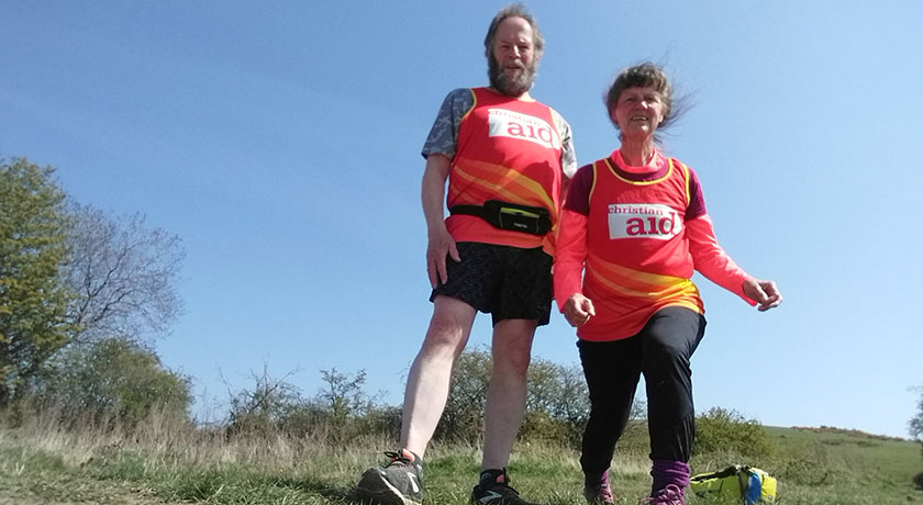 Ron and Shirley Forster out running