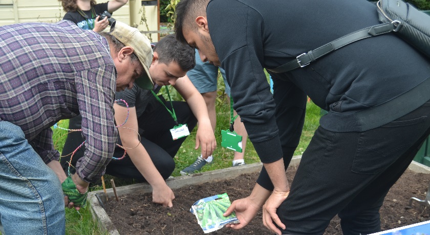 men gardening